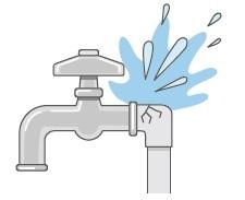 水道管が破裂したとき