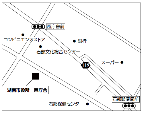湖南市役所西庁舎地図