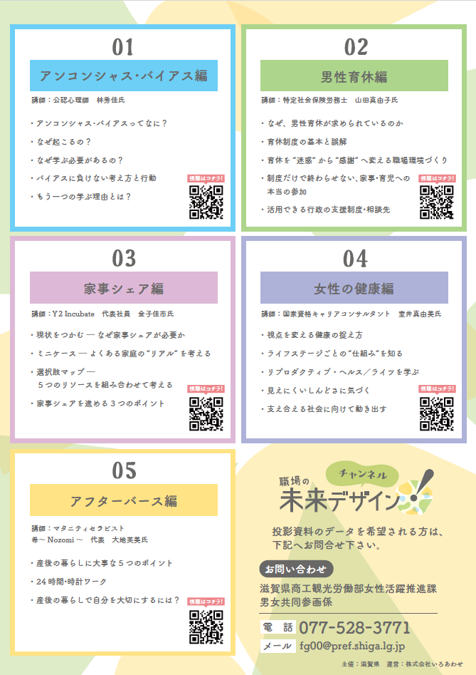 職場の未来デザインチャンネルチラシ裏