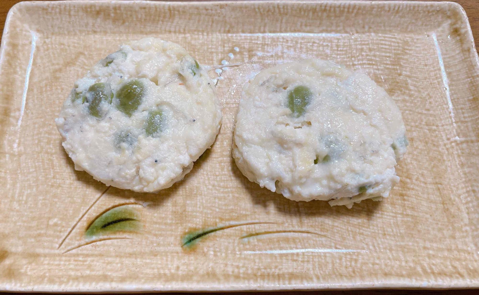 枝豆とチーズの豆腐おやき