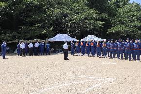 7月31日第57回滋賀県消防操法訓練大会の様子