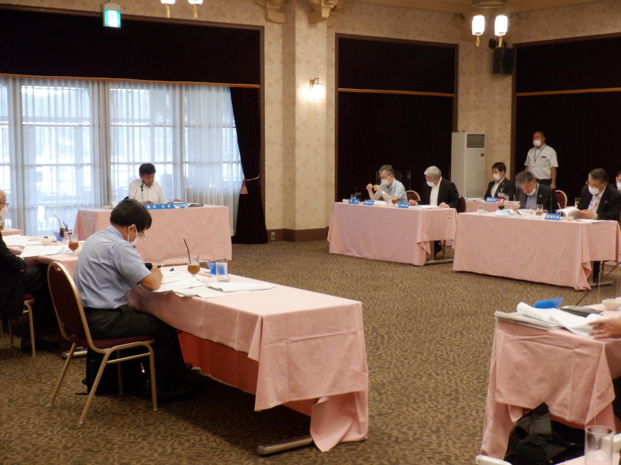 8月22日滋賀県市長会議の様子